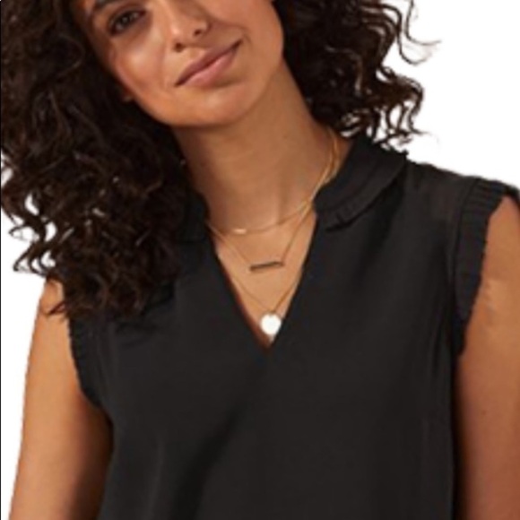 Soft Surroundings Nyssa Tank ruffle detail Size Medium elevated basic capsule - Picture 2 of 15